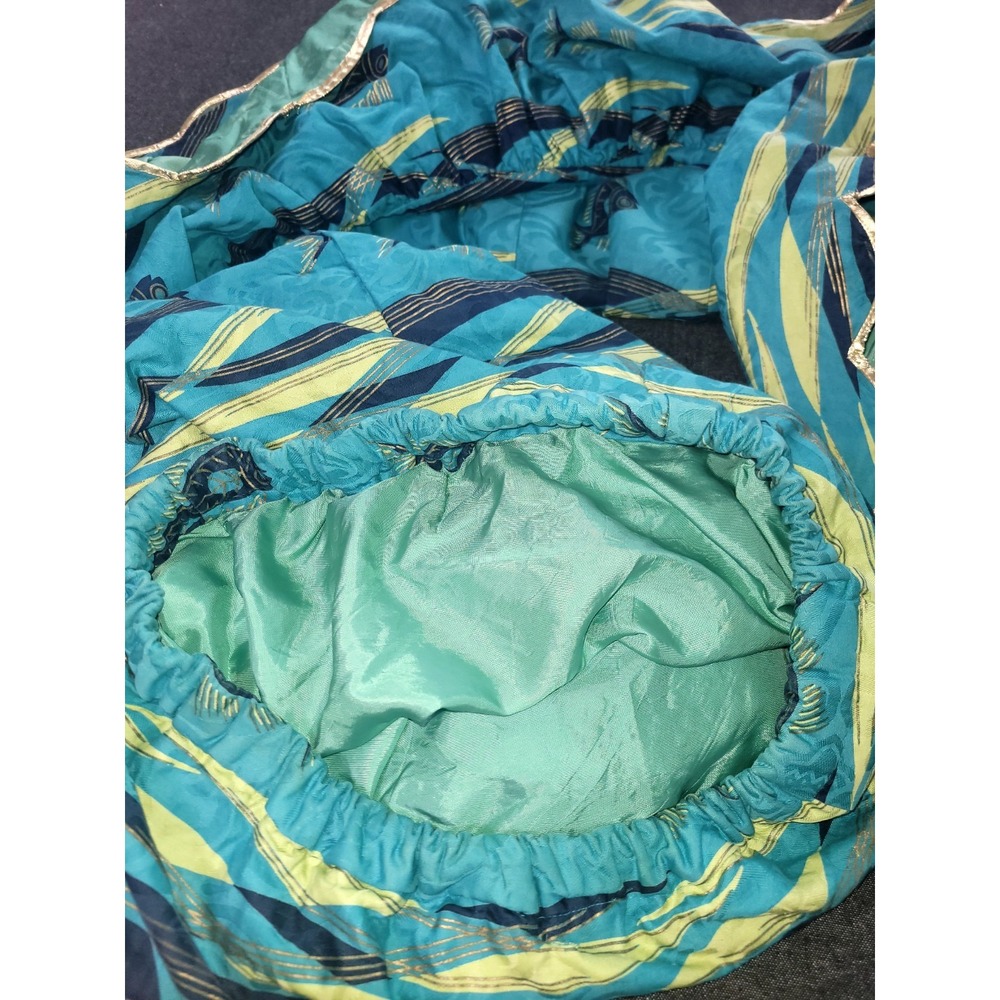Vintage 50s 60s‎ Tropical Fish Print Set Skirt Blouse Jacket Blue Funky Volup XL - Picture 8 of 16